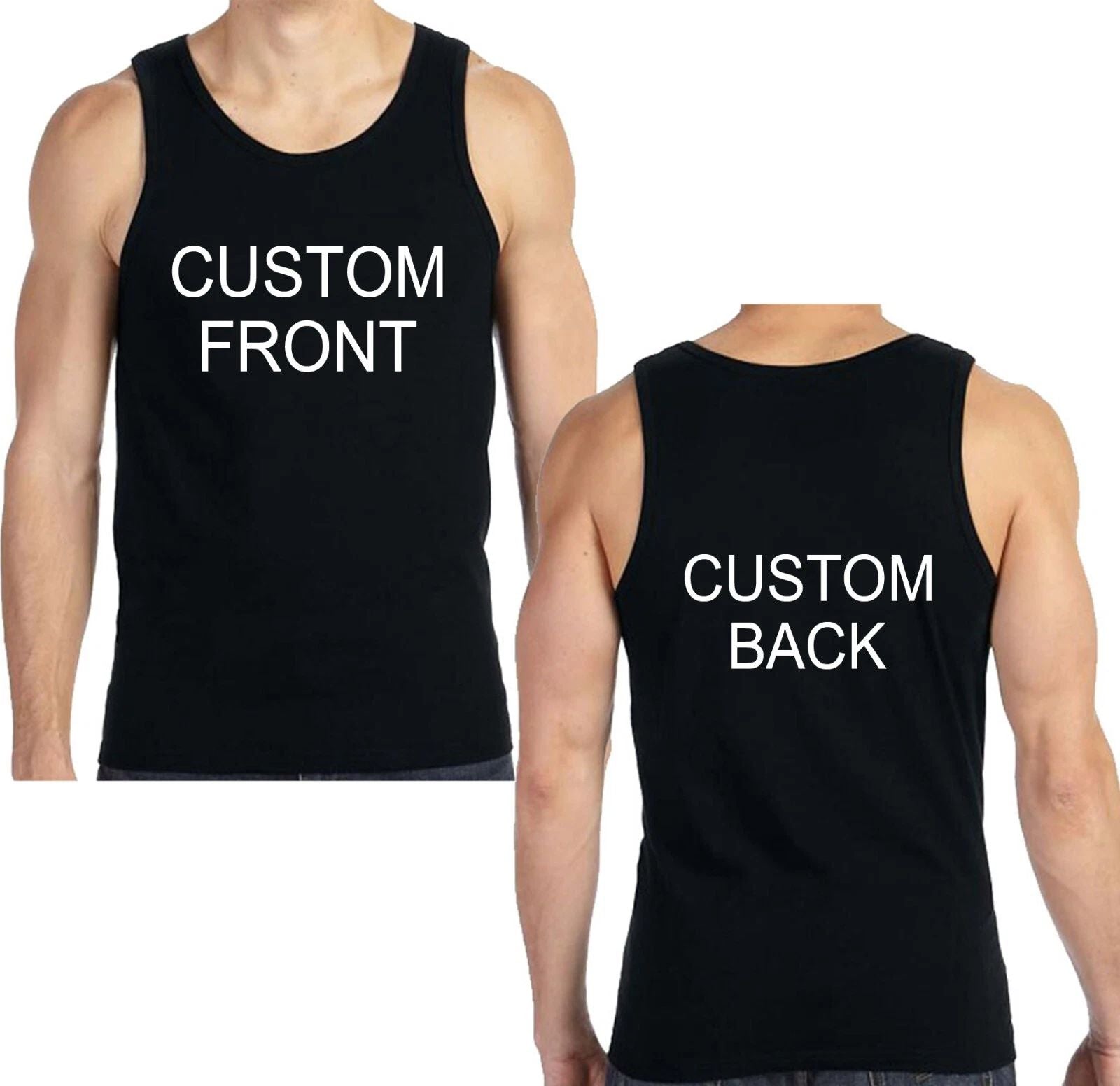 CUSTOMIZED SHIRTS IMAGE PHOTO DTG PRINTING DIRECT TO GARMENT MENS TANK TOP