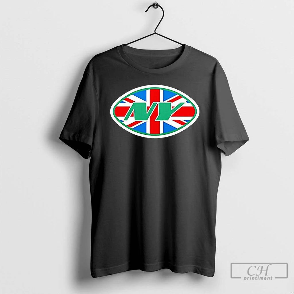 Premium New York Jets In England Flag Logo T Shirts