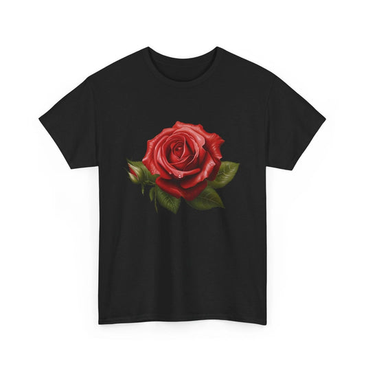 HOT Single Red Roses Flower of Cute Red Roses Flower Gardening T-Shirt