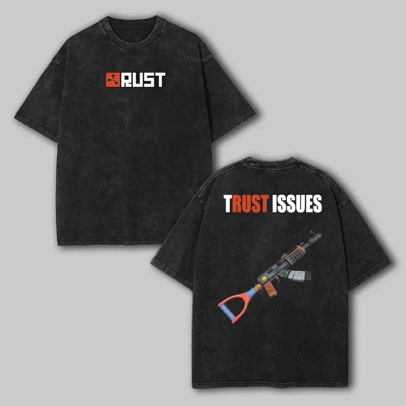 Rust Game Merch V2 Essential T-Shirt, Vintage Washed Unisex Tee, Game Inspired S