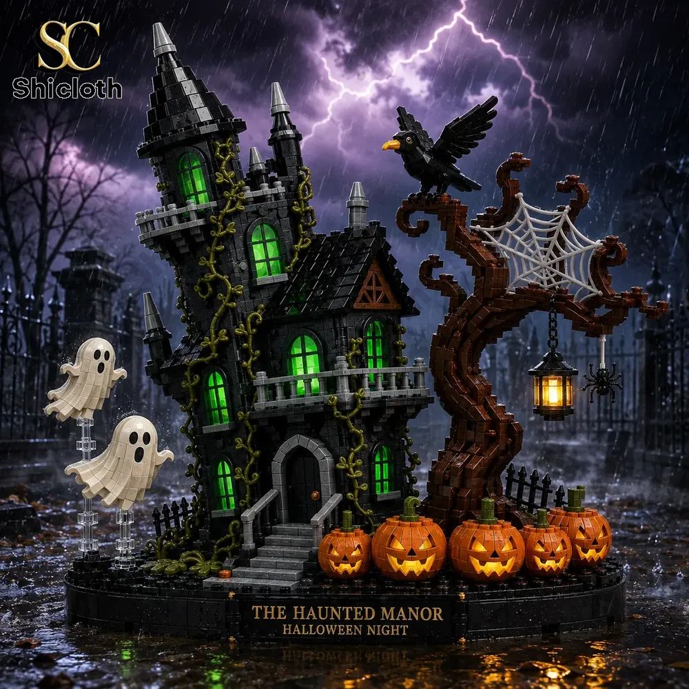 The Haunted Manor Halloween Night Building Brick Set