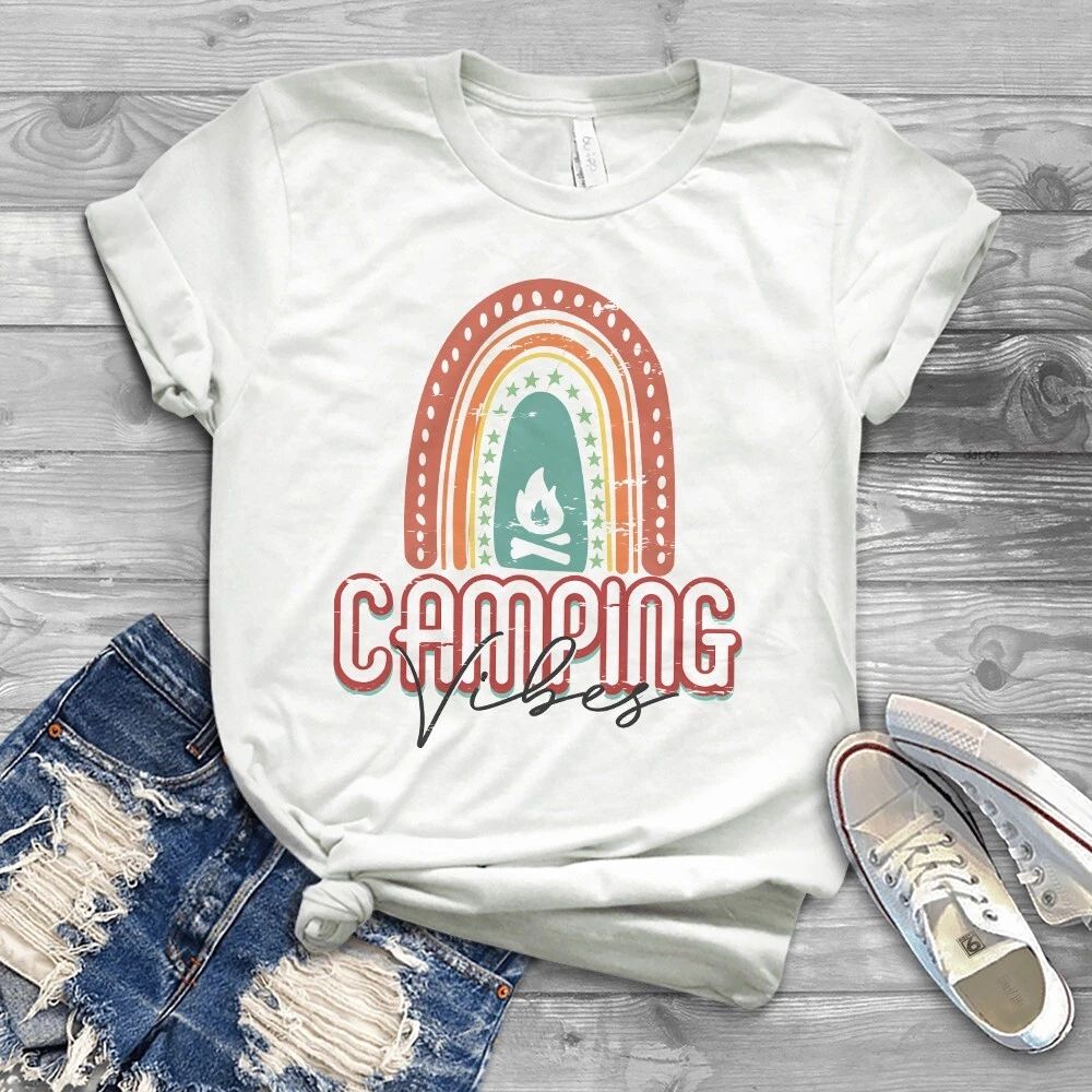 Camping Vibes Boho Camping Gift Tshirt