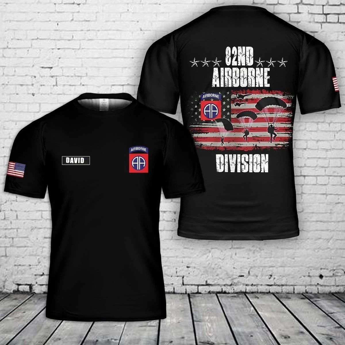 Custom Name US Army 82ND Airborne Division 3D Shirt AOP SHirt Full Size S-5XL