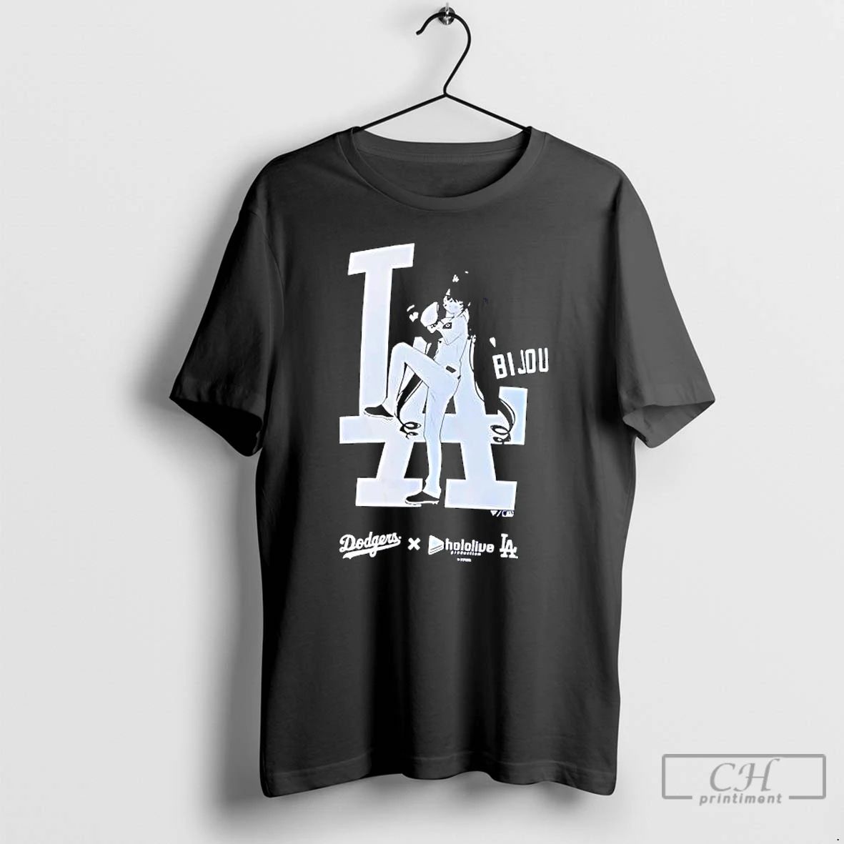Premium Los Angeles Dodgers X Hololive Night Koseki Bijou T Shirts