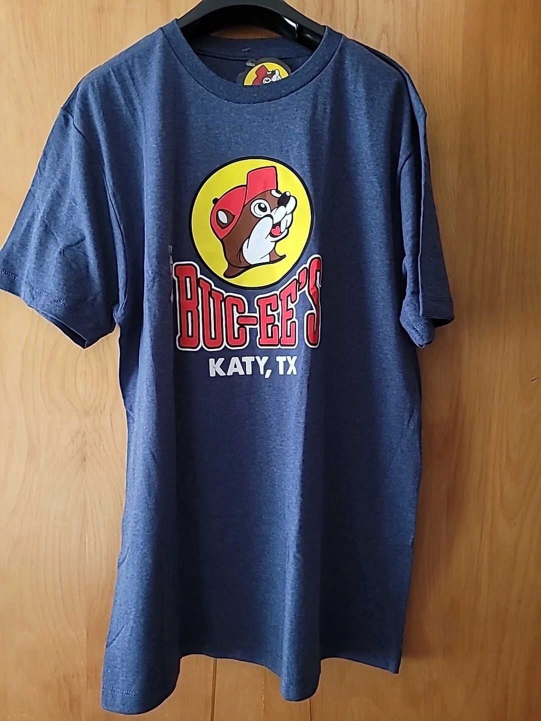 Buc-ees T-Shirt  Buc ees  Blue L 100% Cotton