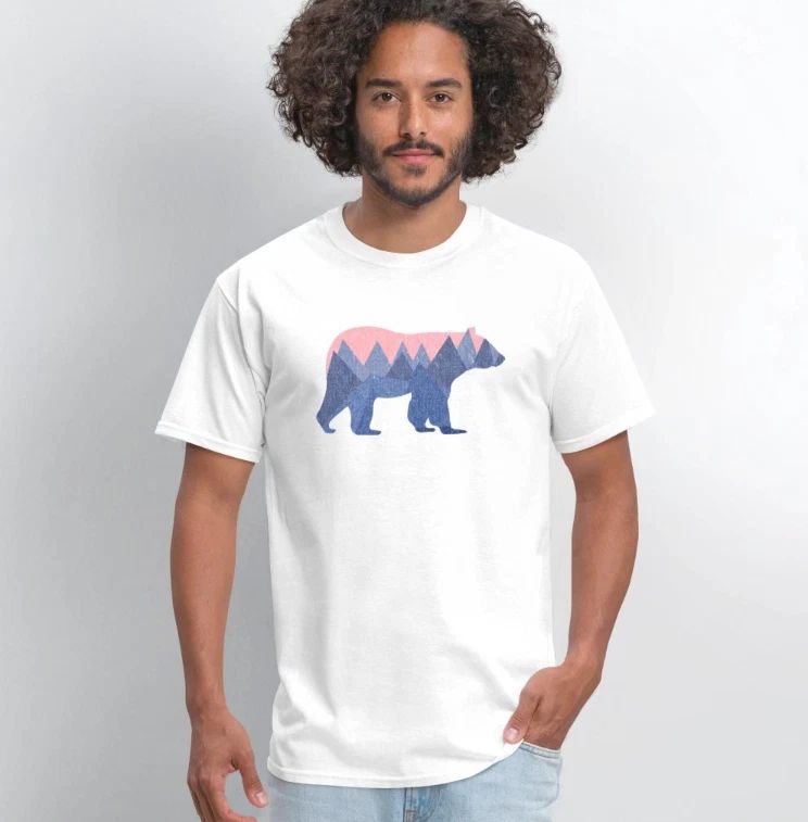 mountain bear on Men's T-Shirt