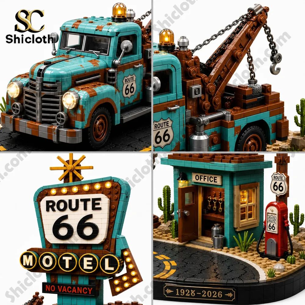 Route 66 The Haunted Mother Road Centennial Building Brick Set