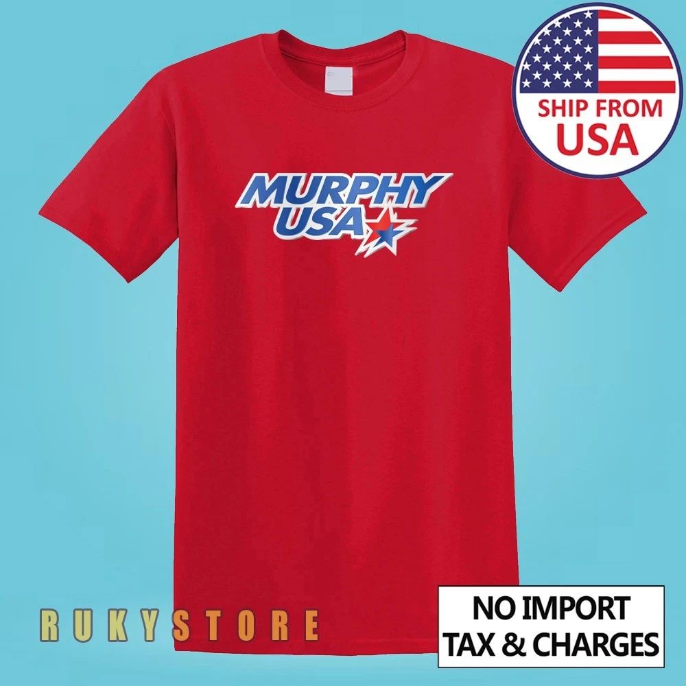 Murphy USA Gasoline Gas Station Car Motorcycle Men's Red Size S-5XL