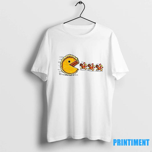 Thanksgiving Funny Turkey And Retro Pumpkin Pie Pacman Thanksgiving Game Tshirts Sweater