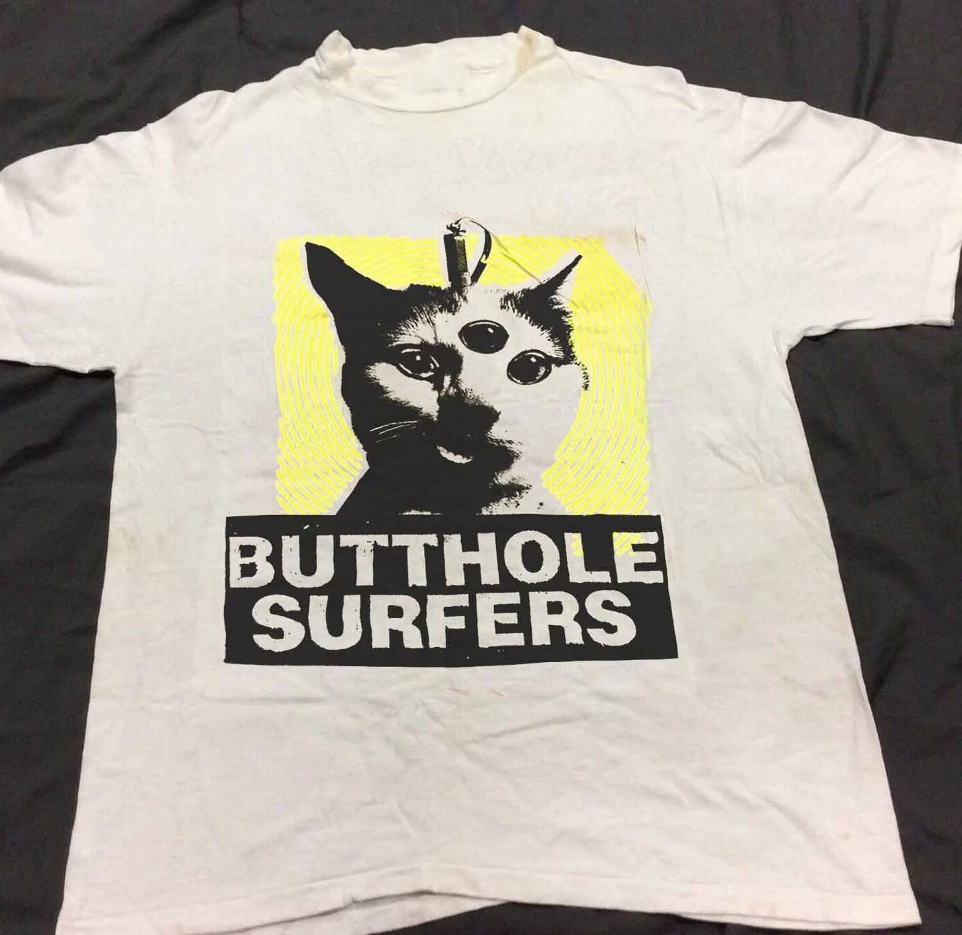 Rare 1990 Butthole Surfers Short Sleeve White Size S -5XL Shirt AC672
