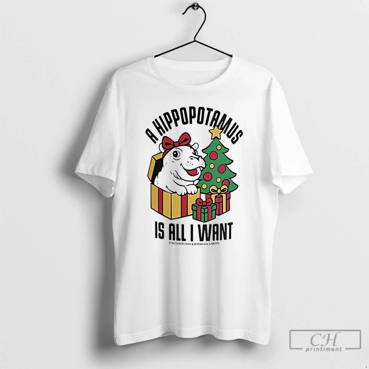 Premium Fiona Christmas A Hippopotamus Is All I Want T Shirts