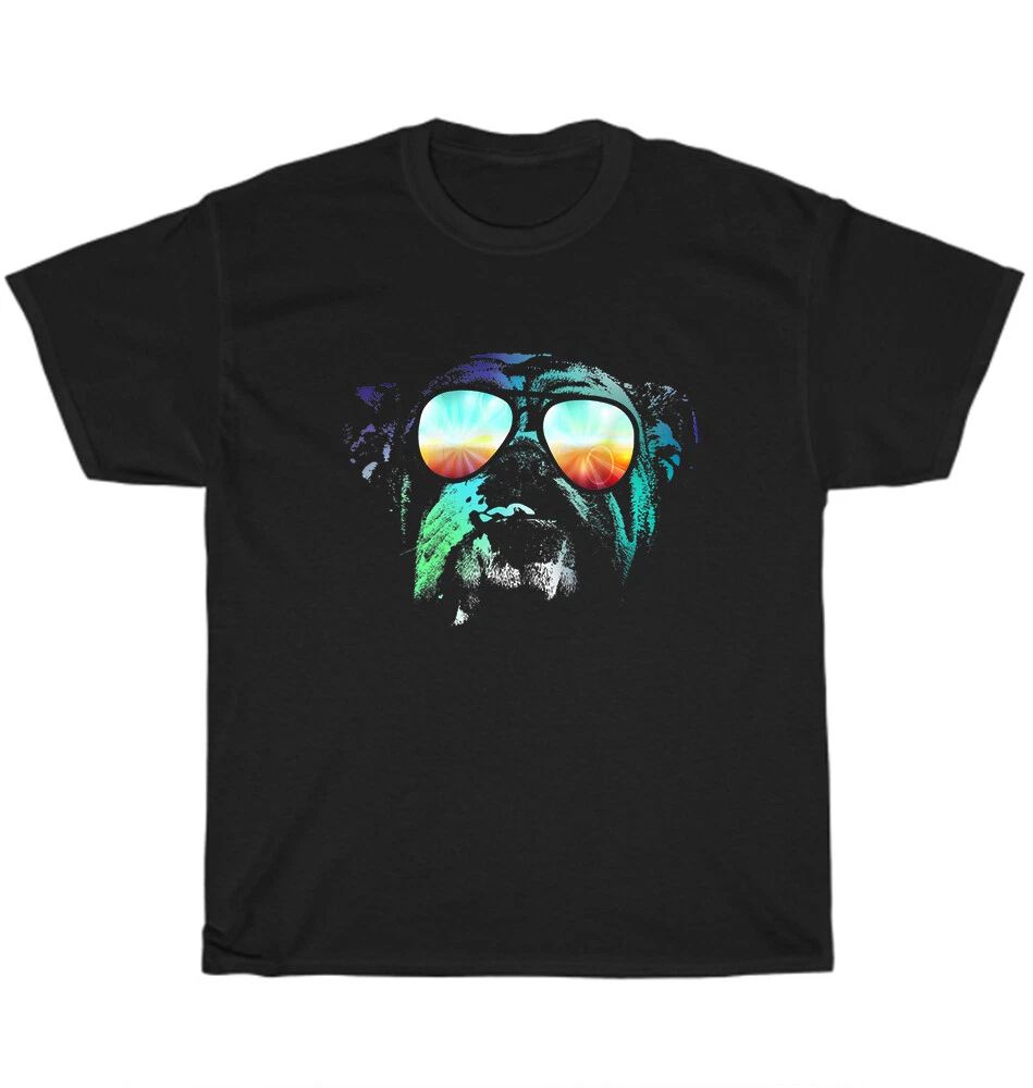 Disco Groovy English Bulldog Dog Pet Animal Lover T-Shirt Unisex Funny Tee Gift