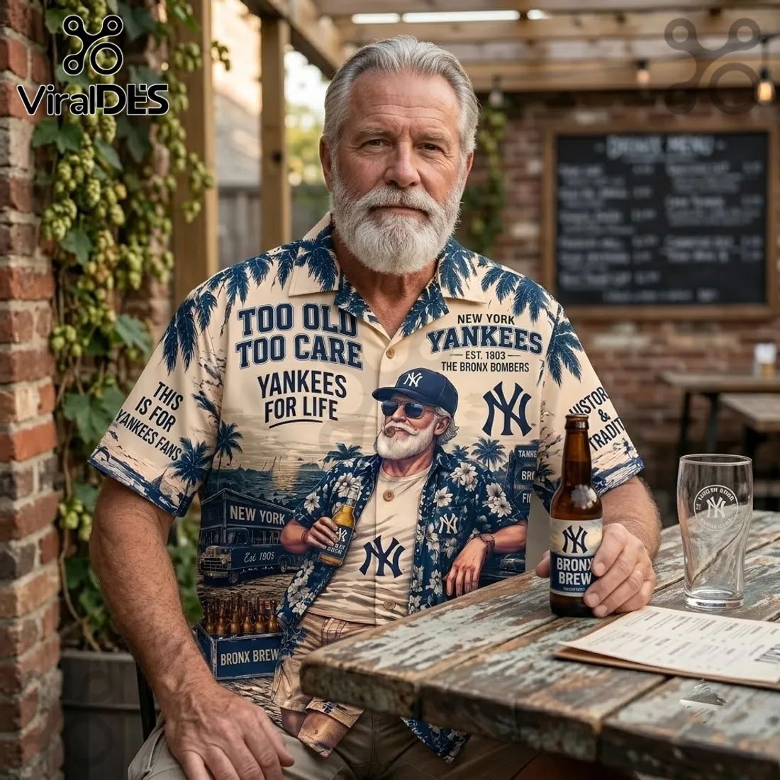 MLB New York Yankees Tropical Hawaiian Shirt