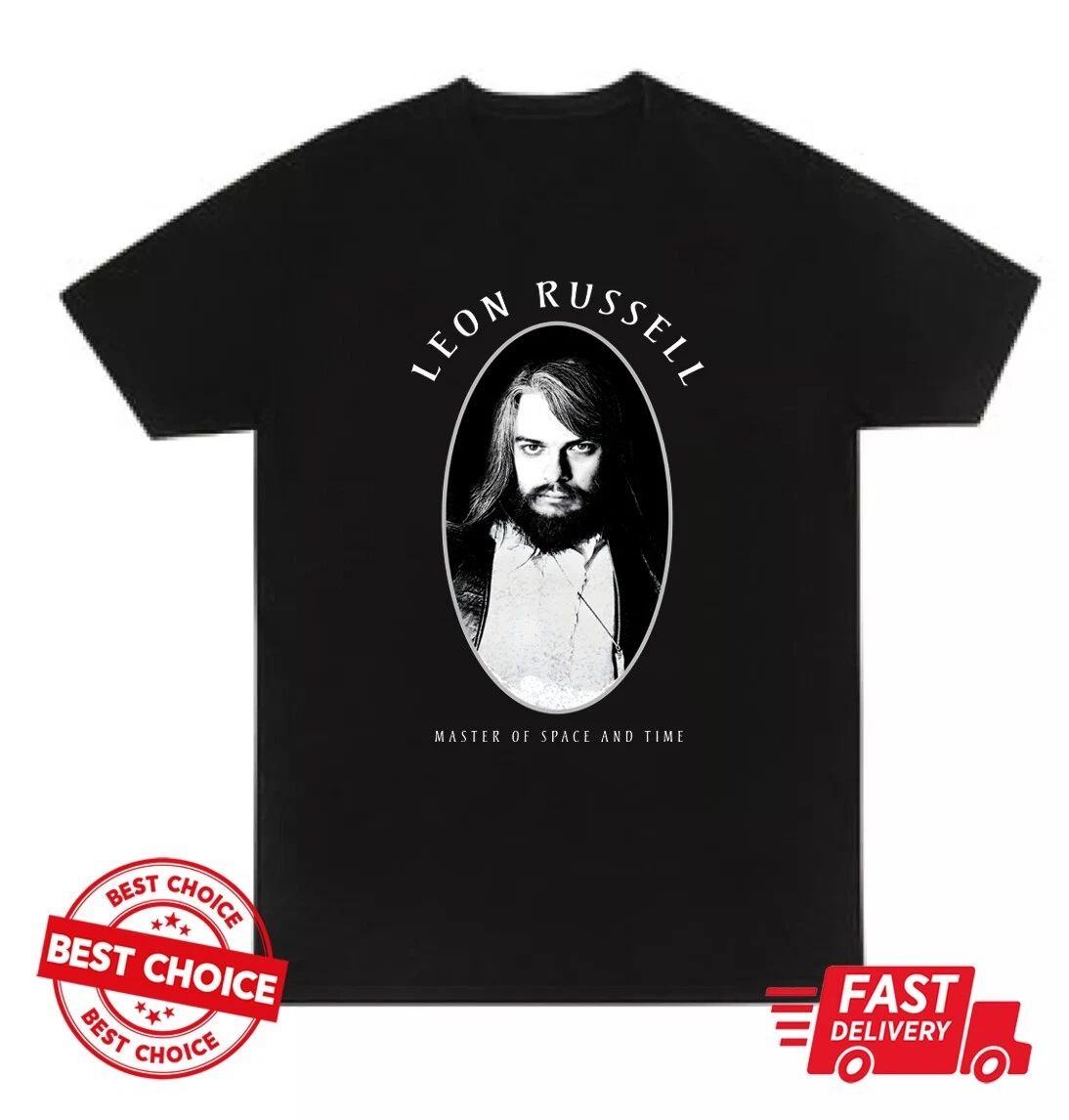 Leon Russell Master Of Space and Time Unisex  Black T Shirt, Leon Russell Shirt