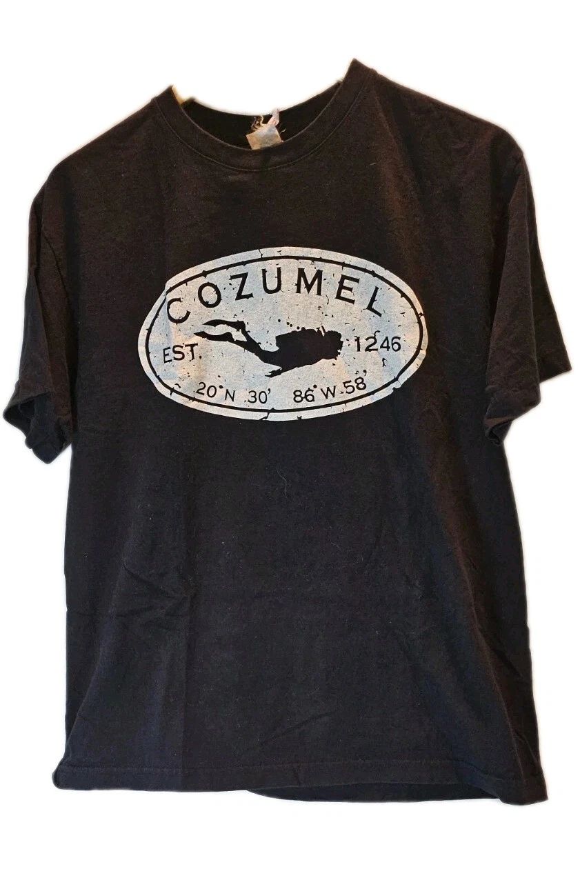 Cozumel Black Short Sleeve T-Shirt, Vacation, Travel ,Everyday Wear