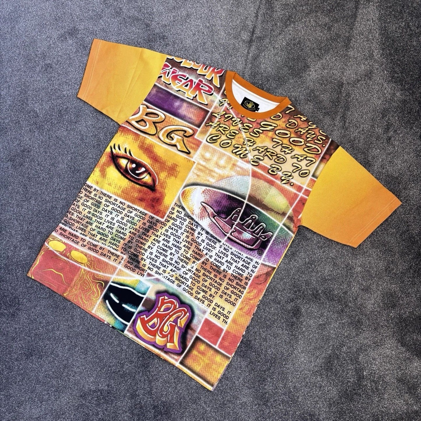 Body Glove T-shirt Large Vintage All Over Print Surf Skate 90s AOP Rare USA VTG