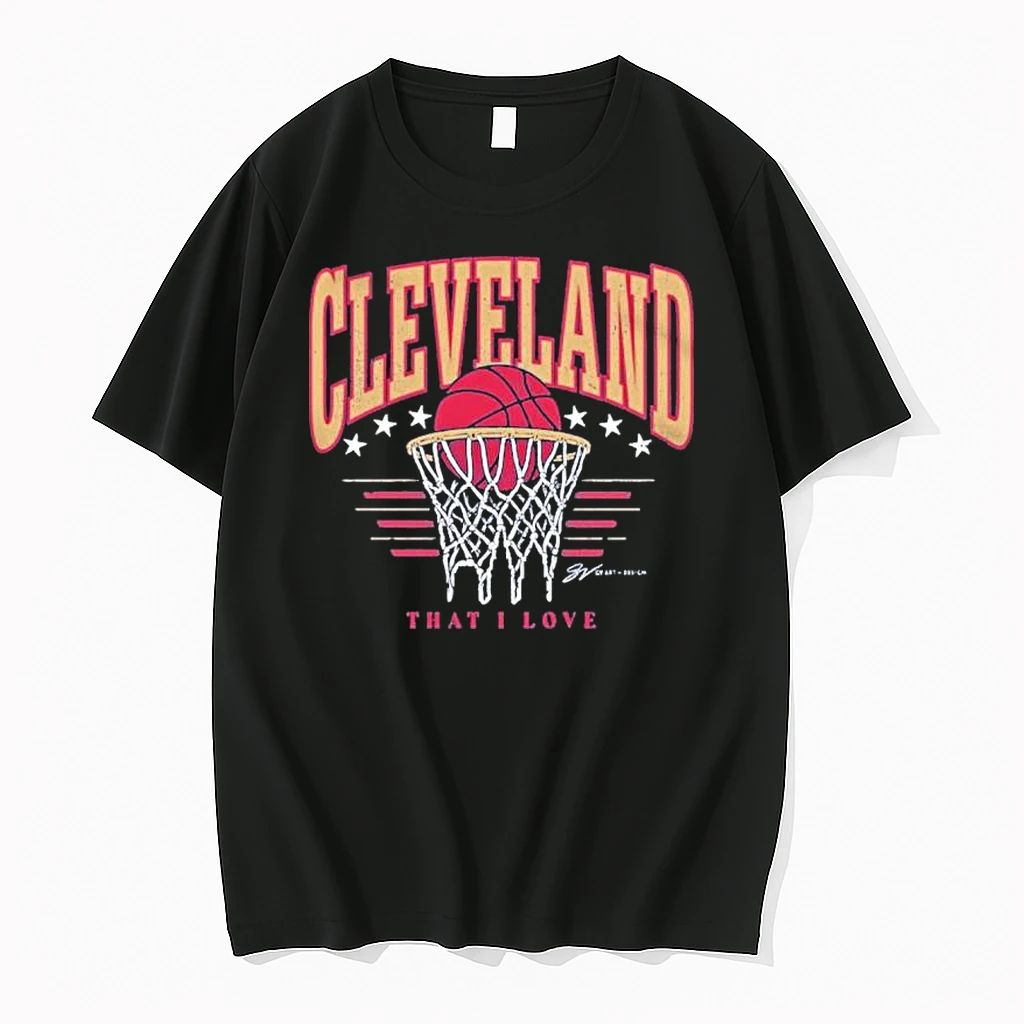 Cleveland Cavaliers That I Love Net Skyline Tshirts Sweater