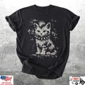 Punk Cat T Shirt Grunge Vintage Aesthetic Graphic Tee Cool Streetwear Gift