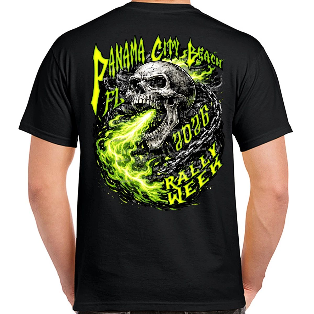T-Shirt 2026 Panama City Beach Rally Week Fire Breather No Harley