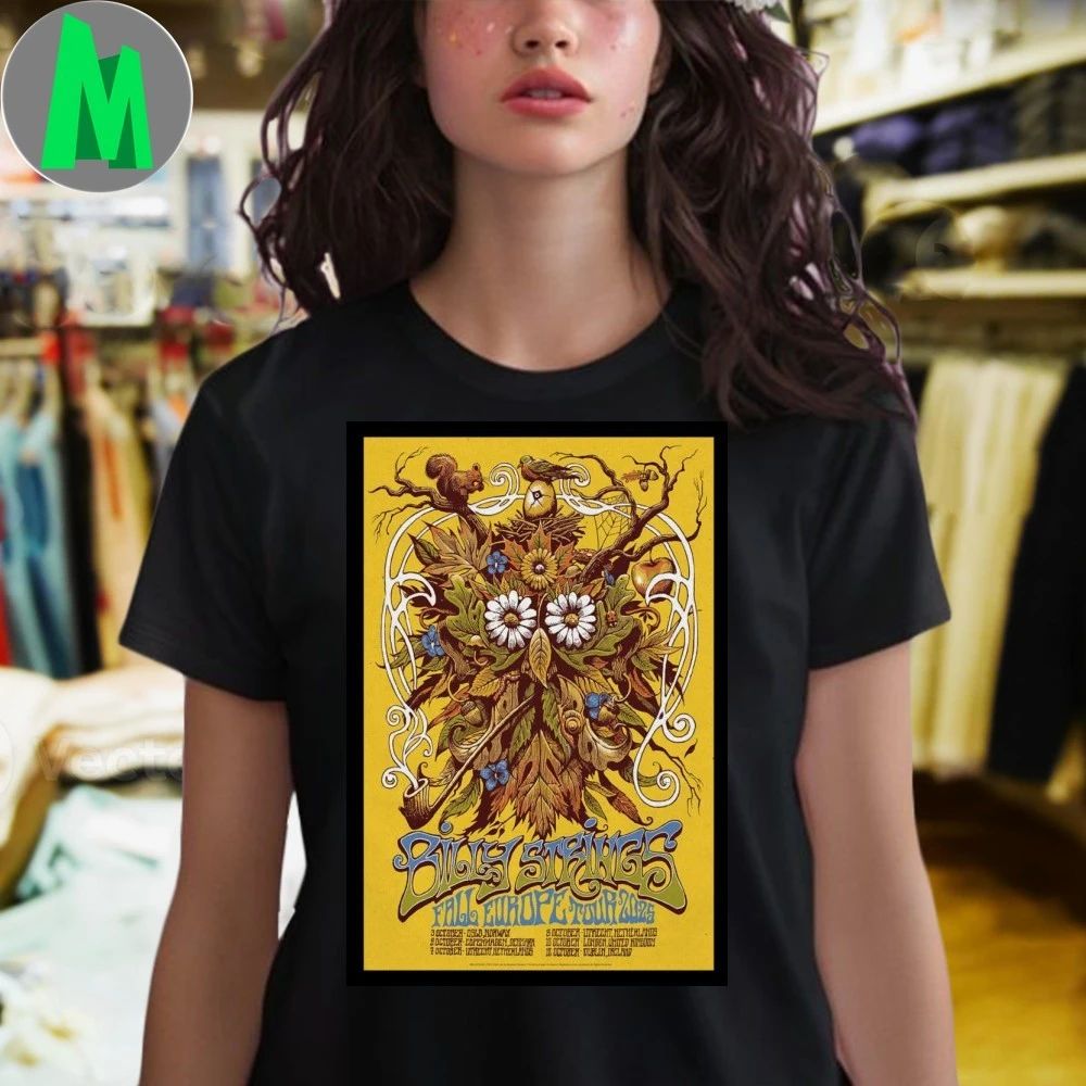 Billy Strings Fall Europe Tour 2025 Poster Shirt