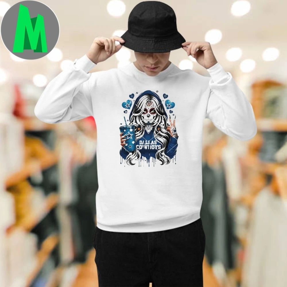 Dallas Cowboys Sugar Skull Girl Shirt