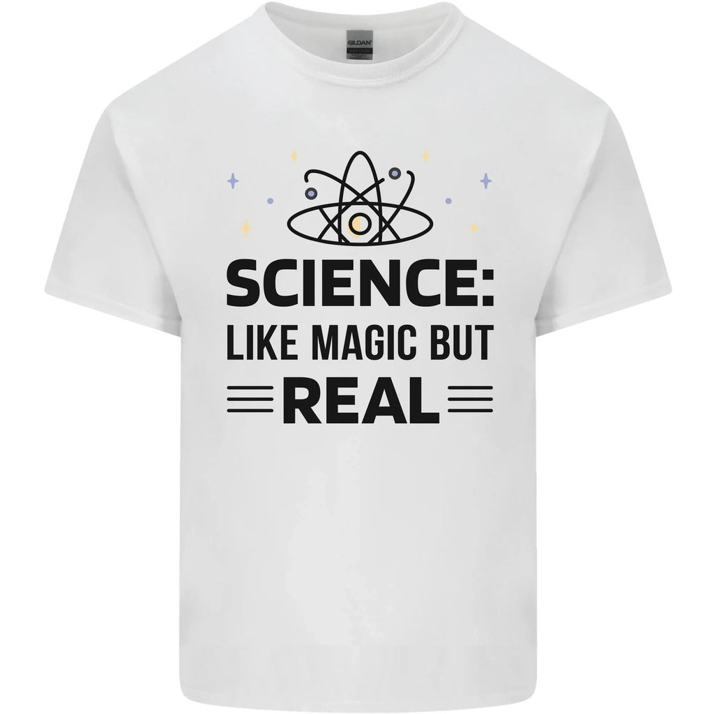 Science Like Magic But Real Funny Geek Nerd Mens Cotton T-Shirt Tee Top