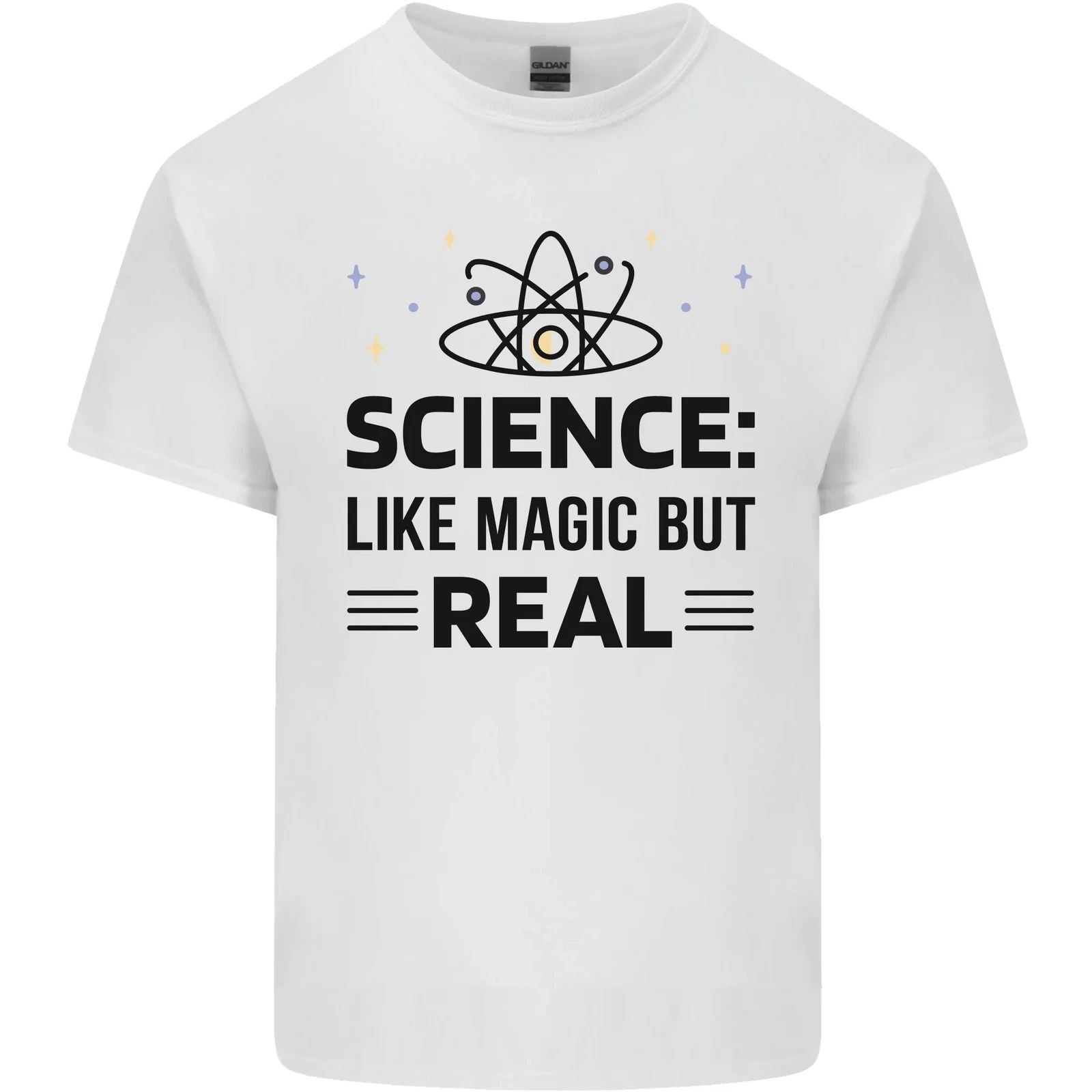 Science Like Magic But Real Funny Geek Nerd Mens Cotton T-Shirt Tee Top