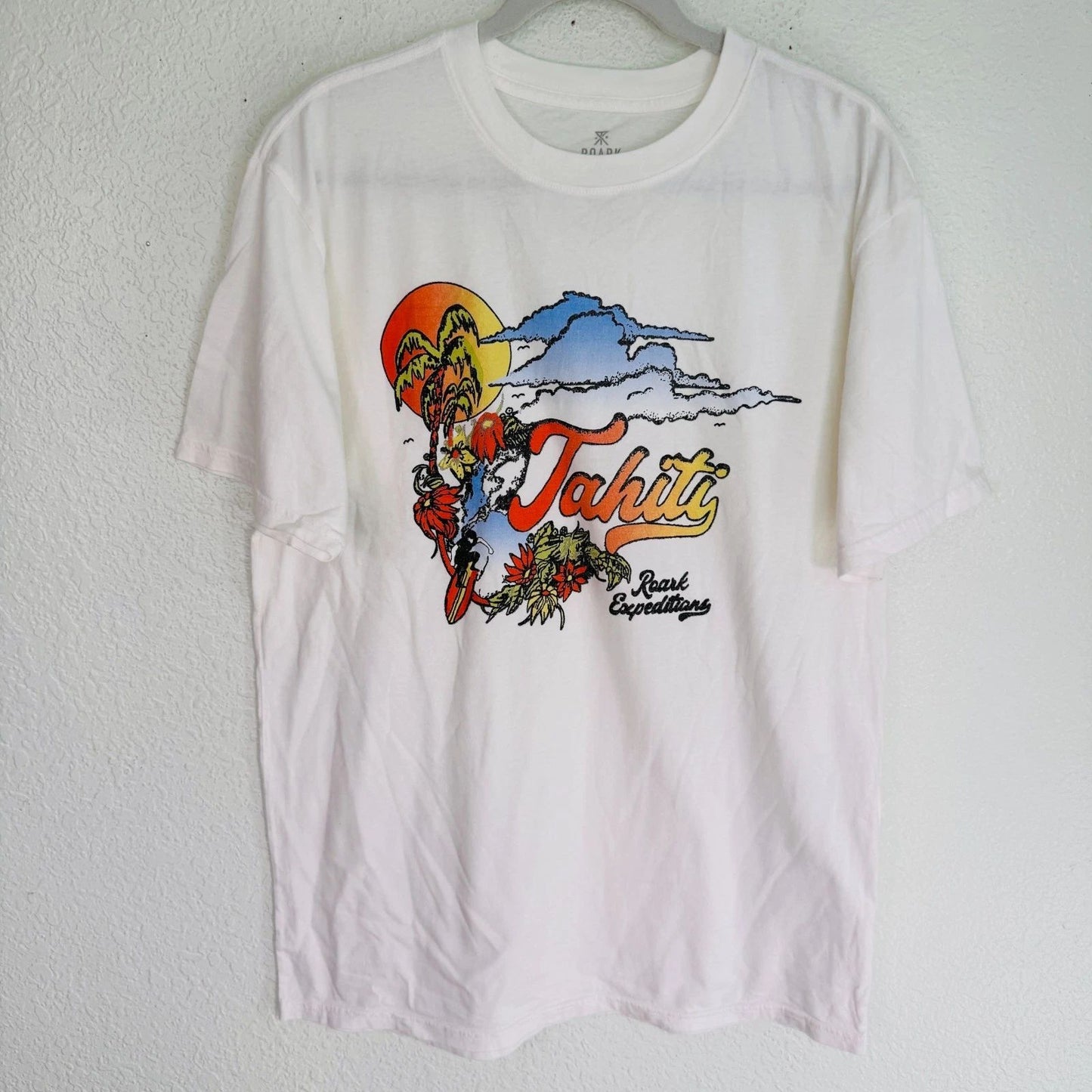 Roark Shirt Mens Large Tahiti Tahitian Dream Graphic Premium Tee Tshirt Surf L