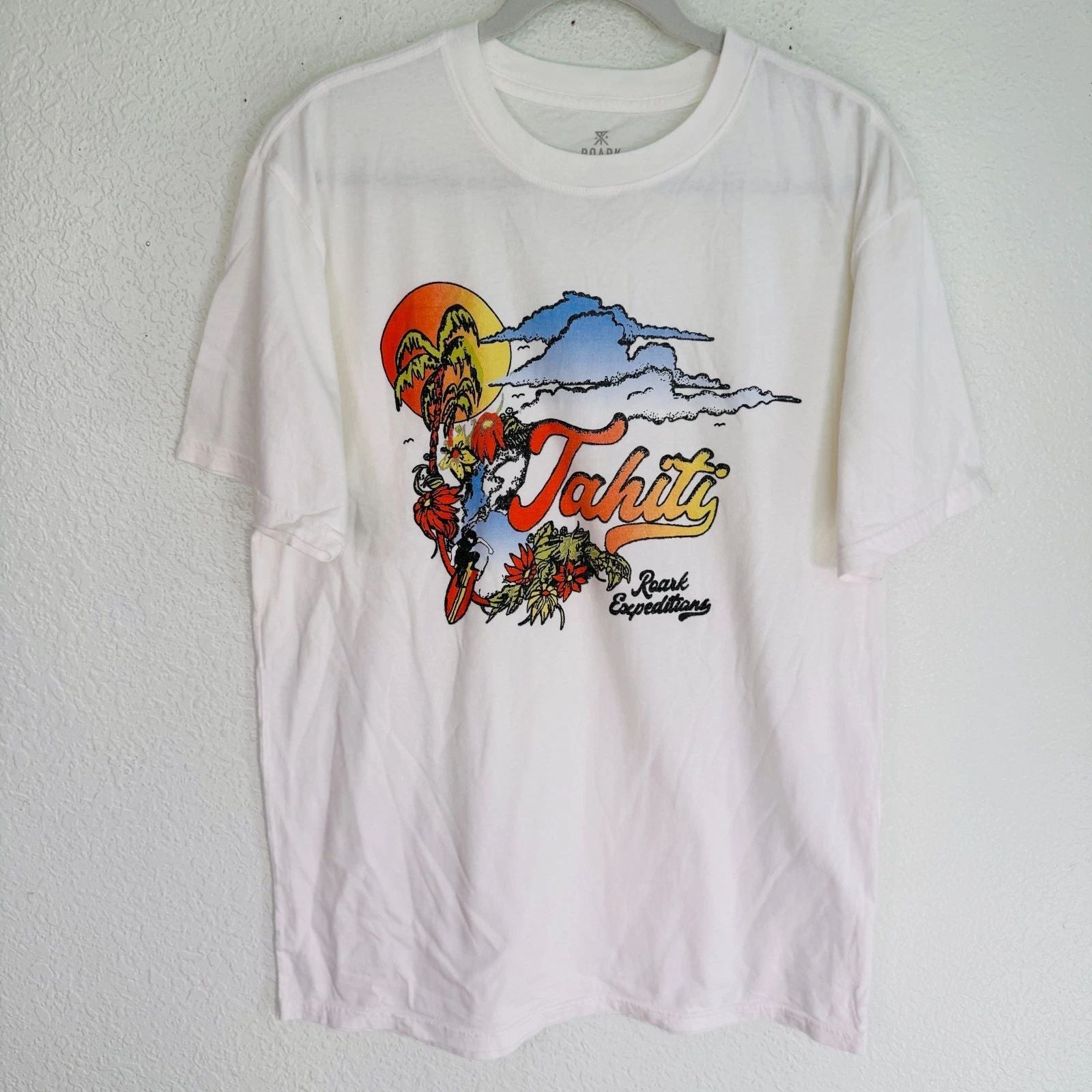 Roark Shirt Mens Large Tahiti Tahitian Dream Graphic Premium Tee Tshirt Surf L
