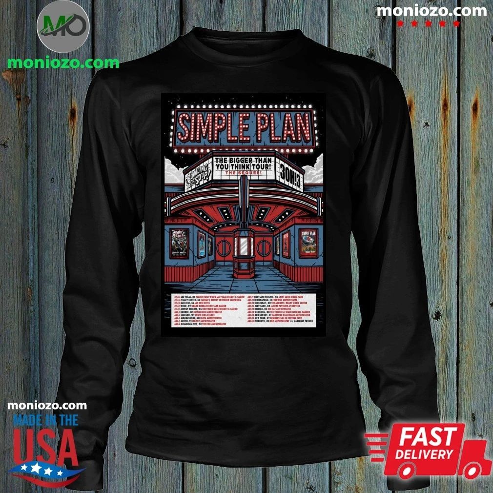 Simple Plan The Bigger Than You Think 2026 Shows Poster Shirt