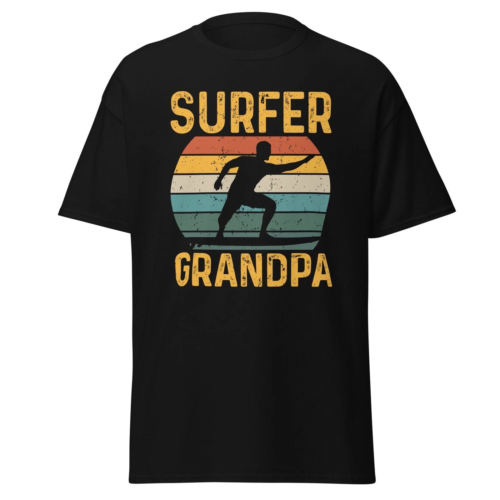 Surfer Grandpa T-Shirt Surfing Fathers Day Funny Surfer Shirt