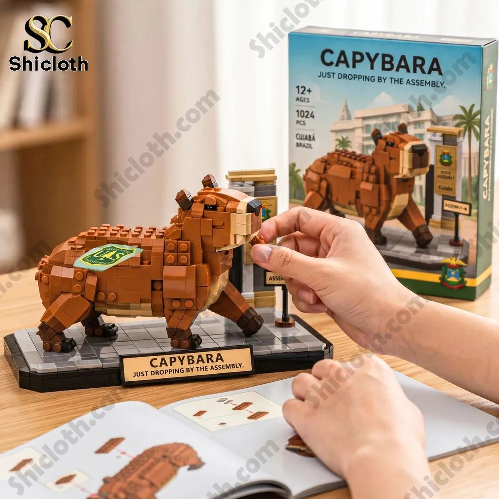 Capybara Just Dropping By The Assembly Building Brick Set
