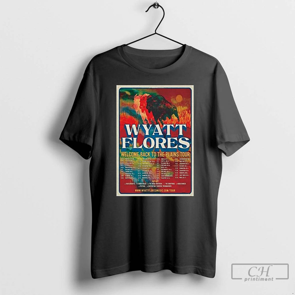 Classic Wyatt Flores Welcome Back To The Plains Fall Tour 2025 Long Sleve T Shirts