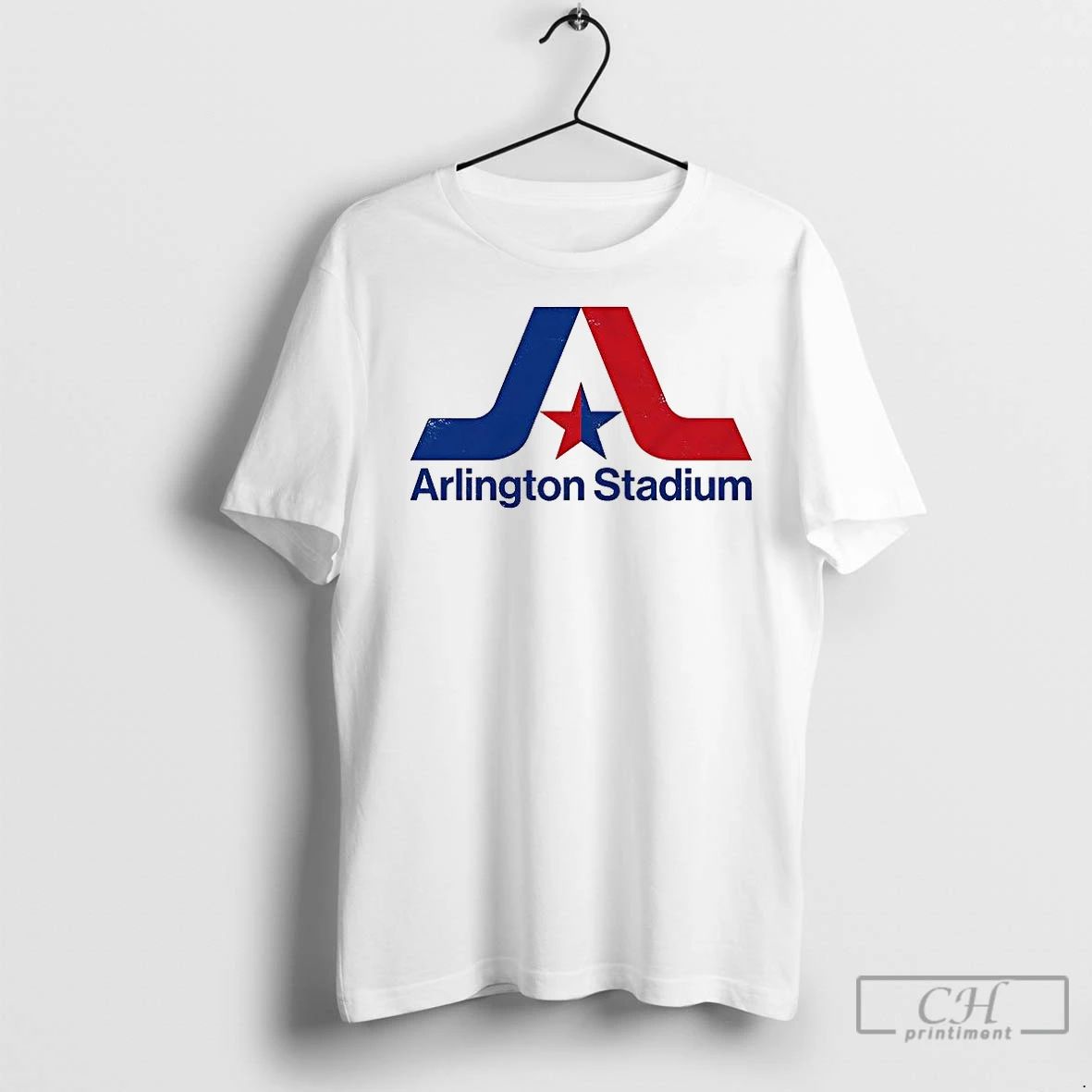 Classic Texas Rangers Baseball Arlington Stadium Logo