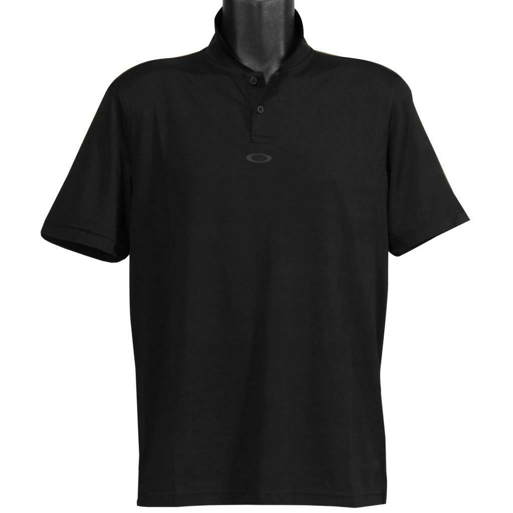Oakley Polo SS Bomber Collar Mens Size S Small Blackout Black Golf Tee Shirt