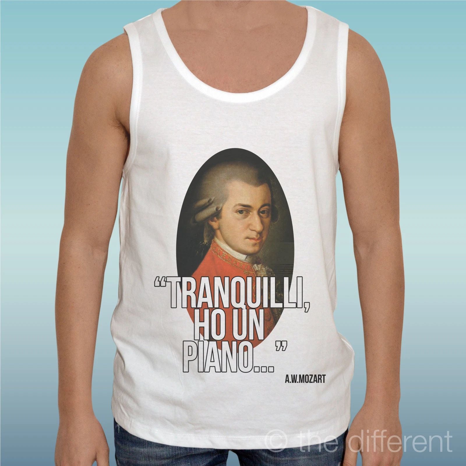 Canotta T-Shirt " Quote Mozart Funny " Gift Idea Road To Happiness