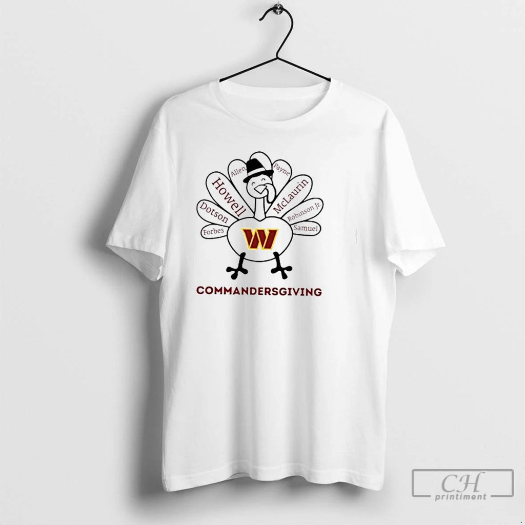 Premium Commandersgiving Washington Commanders X Thanksgiving T Shirts