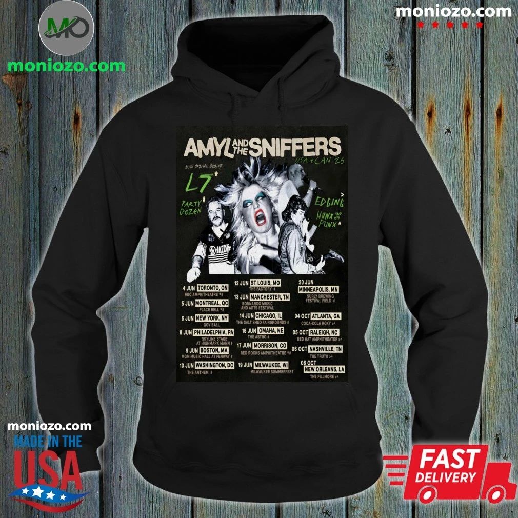 Amyl And The Sniffers 2026 America And Canada Tour Poster Shirt