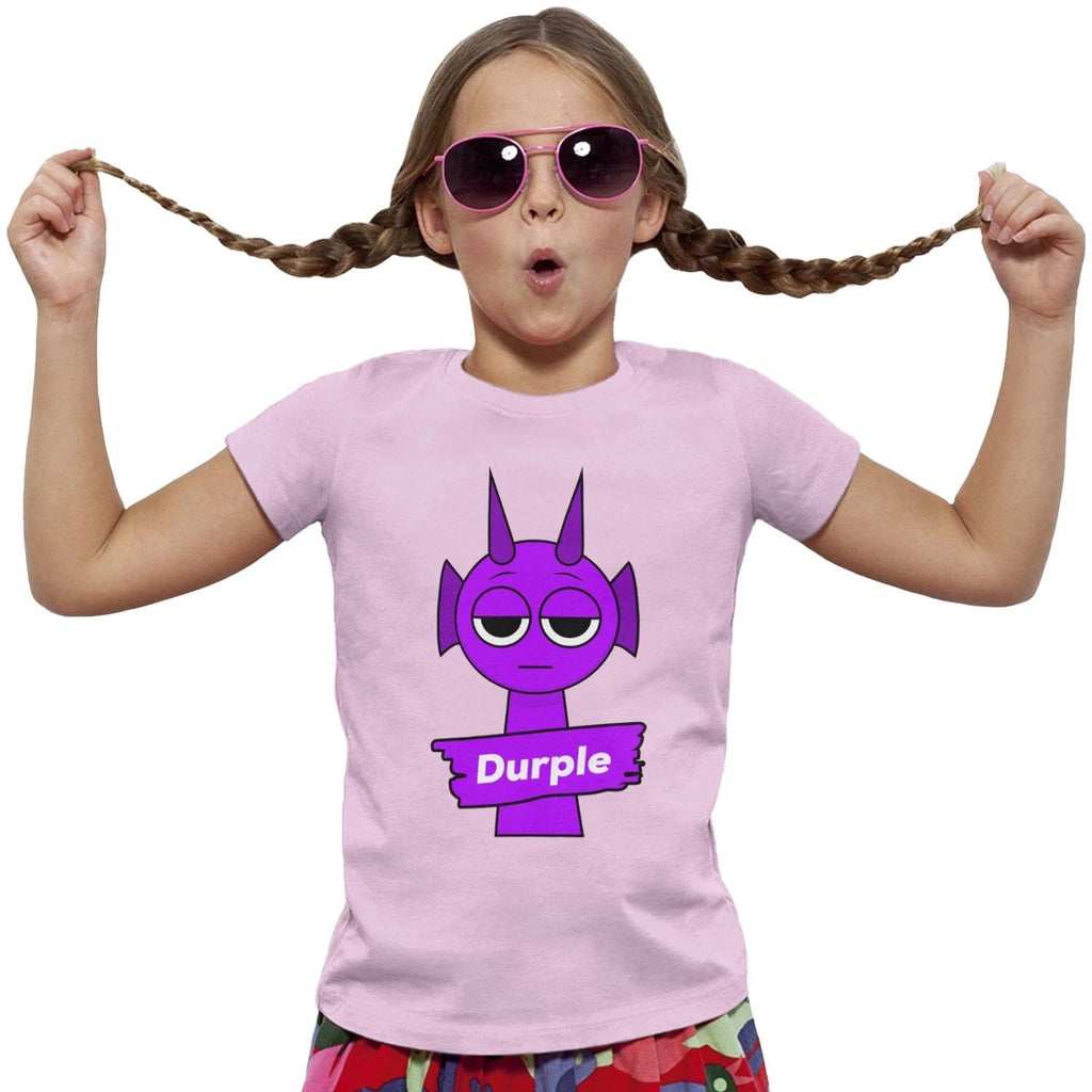 Sprunki Durple Kids T-Shirt Funny Sprunki Kids Shirt Boys Girls Durple Youth Tee