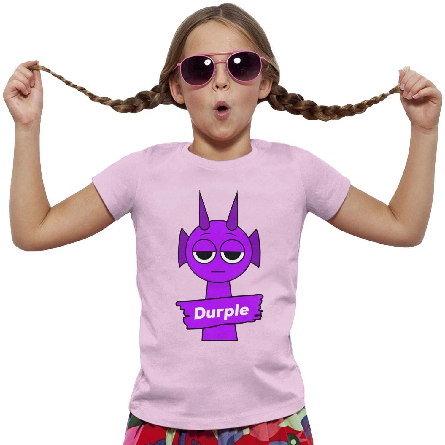 Sprunki Durple Kids T-Shirt Funny Sprunki Kids Shirt Boys Girls Durple Youth Tee