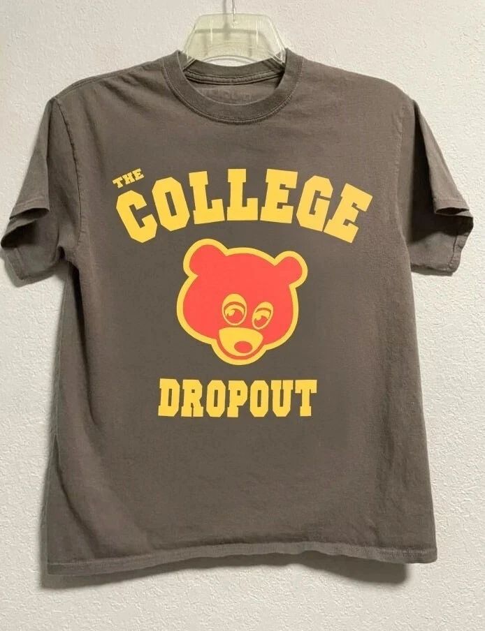 2004 Kanye West The College Dropout Vintage Rap Tee Shirt Reprint S-5XL