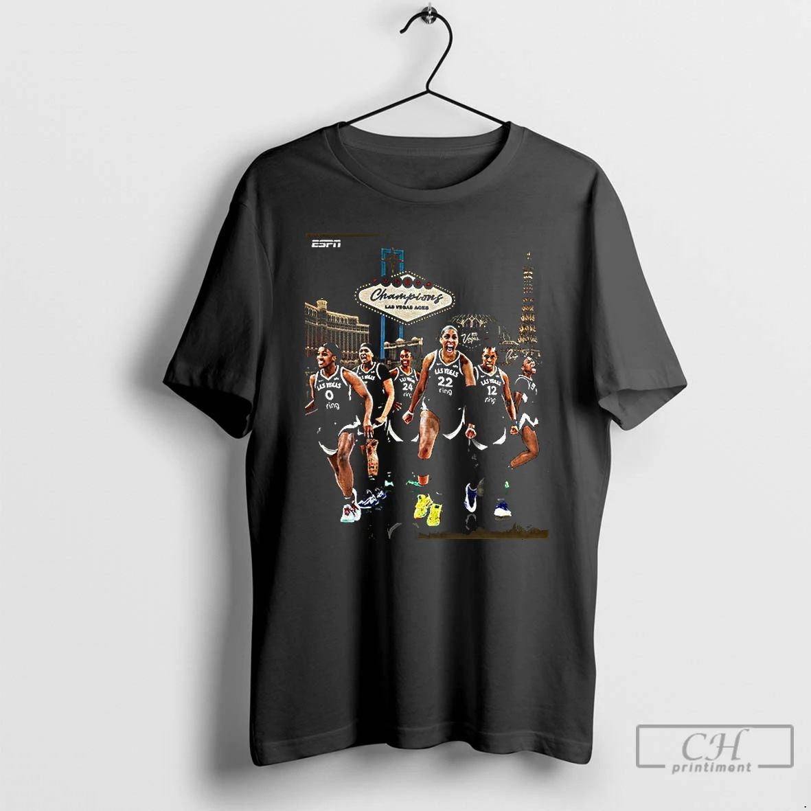 Classic Las Vegas Aces Wnba 2025 All Team City Skyline Espn T Shirts
