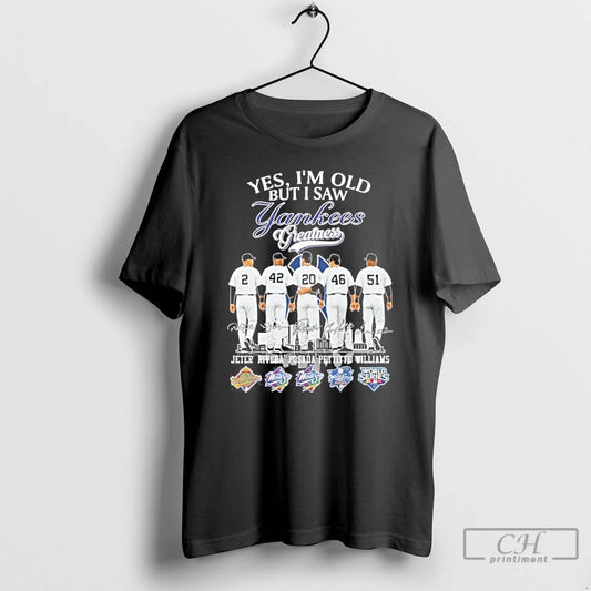 Premium Yes Im Old But I Saw New York Yankees Legends 2025 Signatures T Shirts