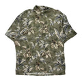 Pierre Cardin Hawaiian Shirt - Large Green Viscose