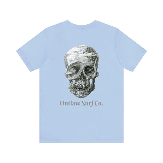 Outlaw Surf Gray Skull Logo T-Shirt