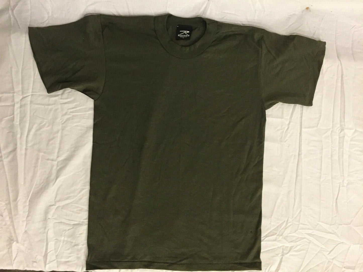 NWOTs Military Style Olive Drab Solid Green Short Sleeve Shirt Small