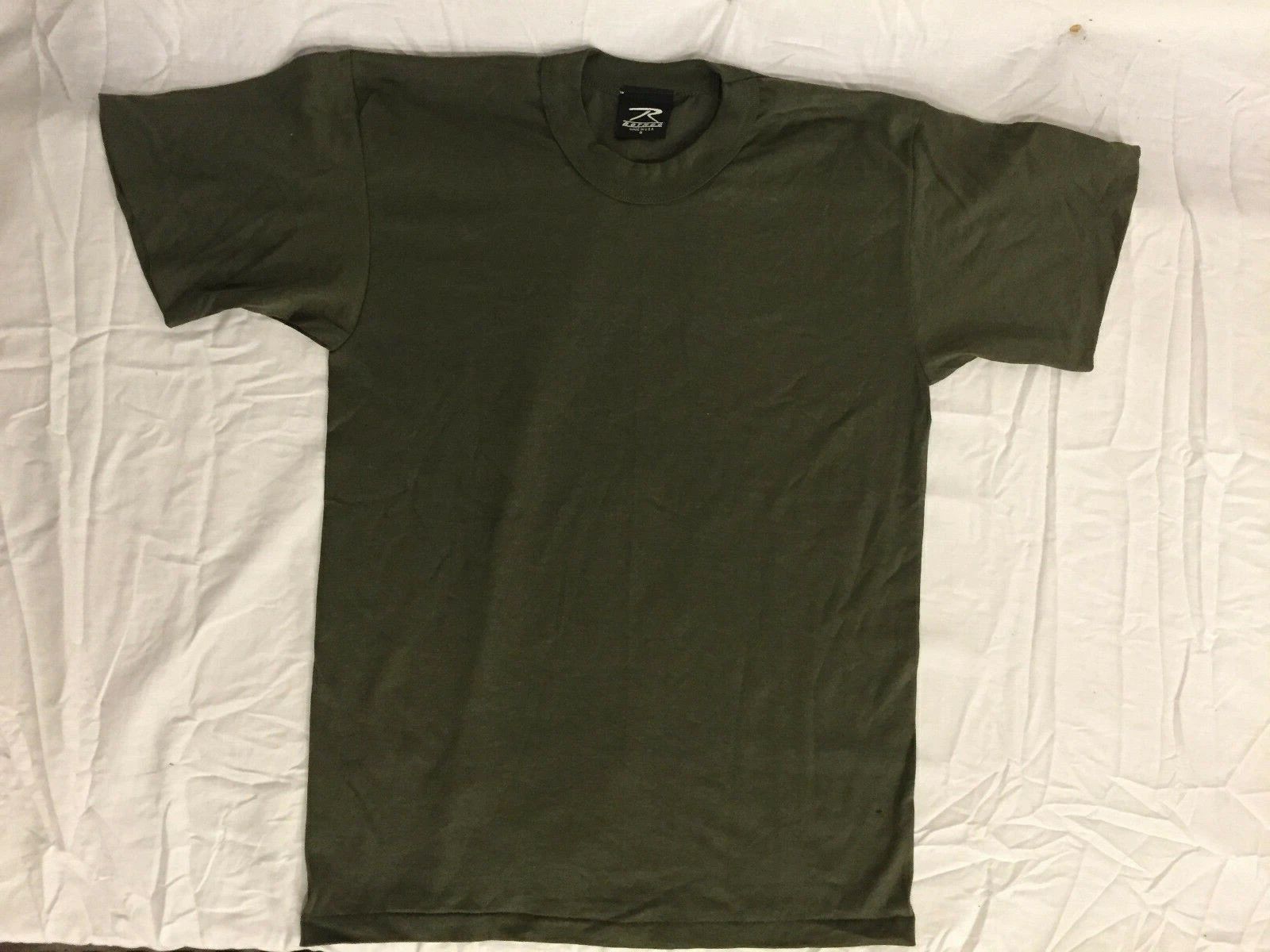 NWOTs Military Style Olive Drab Solid Green Short Sleeve Shirt Small