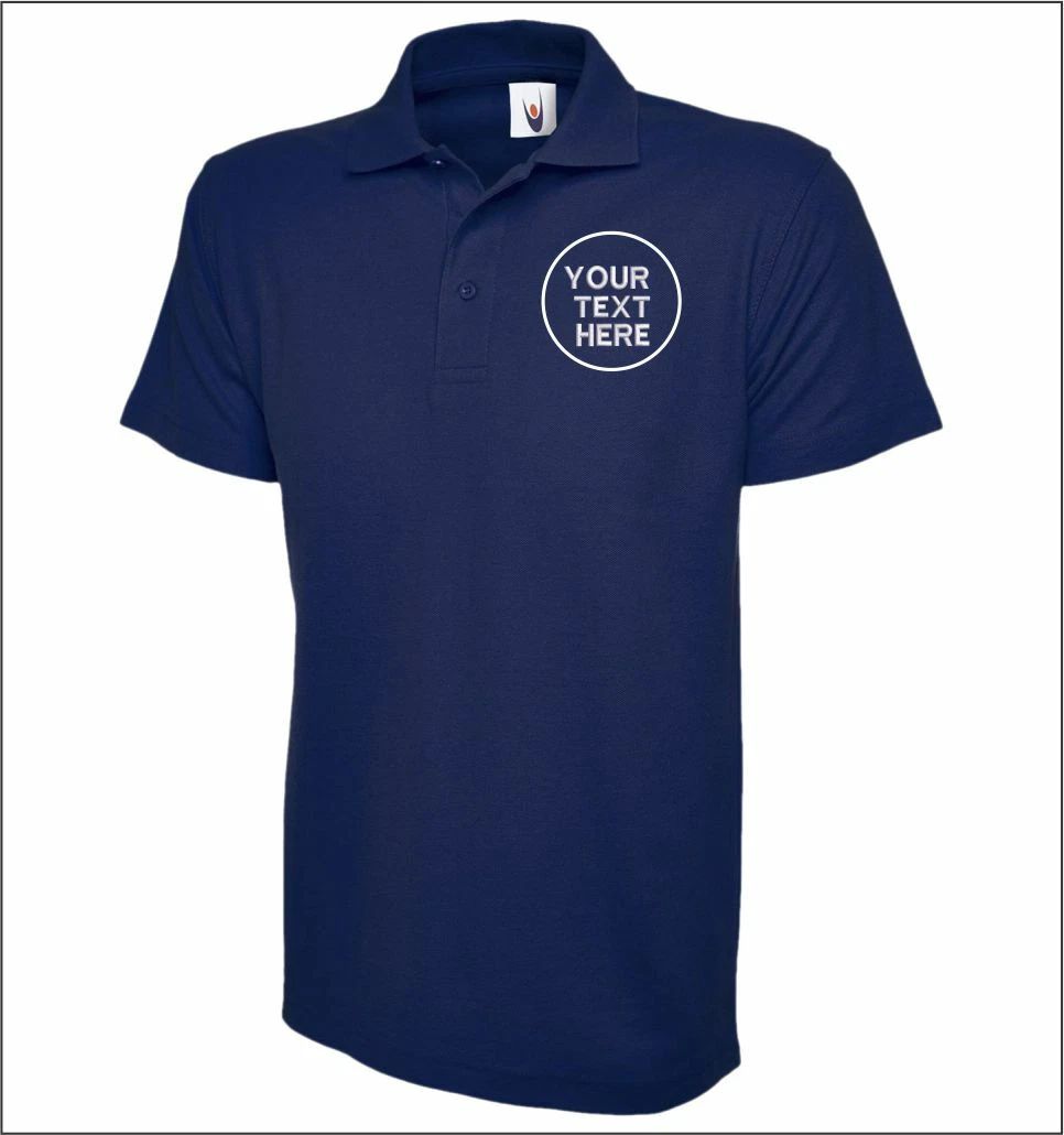 Personalised Work Wear Poloshirt Custom Embroidered Classic Polo Tee Shirt UC101