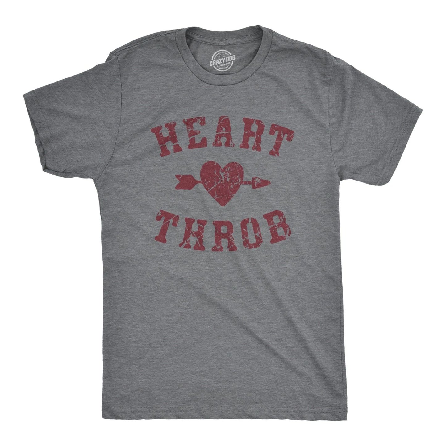 Mens Heart Throb T Shirt Cute Valentines Day Shirt for Men