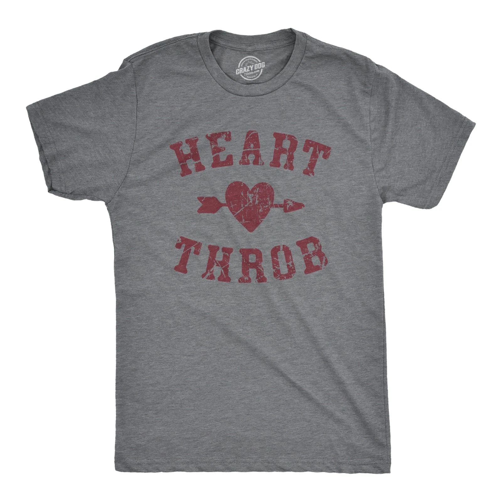 Mens Heart Throb T Shirt Cute Valentines Day Shirt for Men